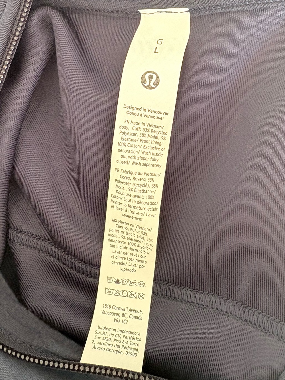 NWOT Lululemon Softstreme Half-Zip Long oversized size large in true navy - Picture 4 of 6